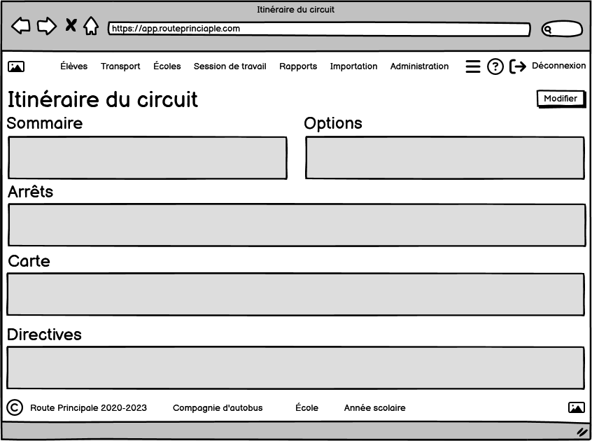 Itinéraire du matin