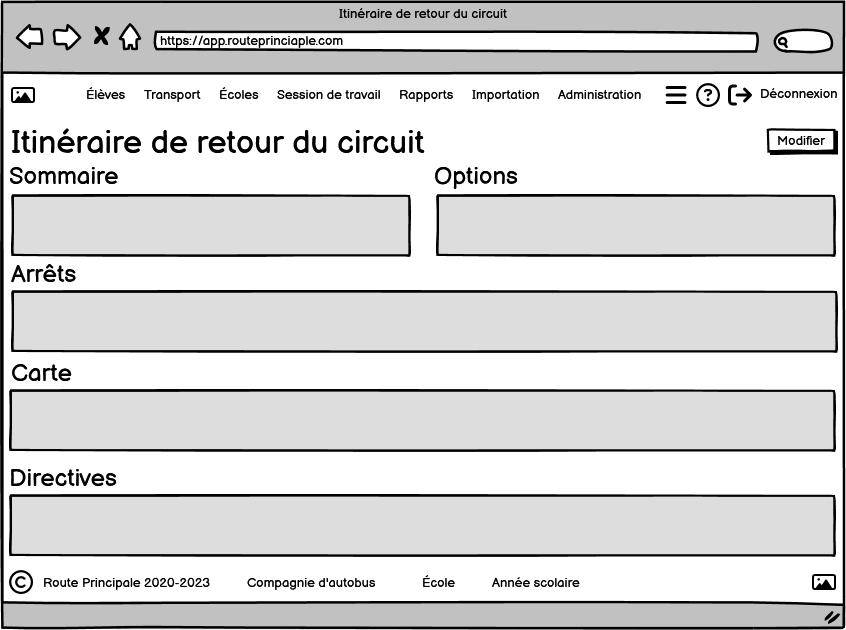 Itinéraire du retour