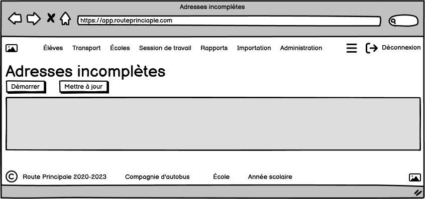 Adresses incomplètes